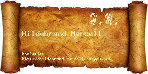Hildebrand Marcell névjegykártya