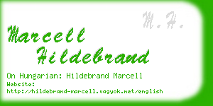 marcell hildebrand business card